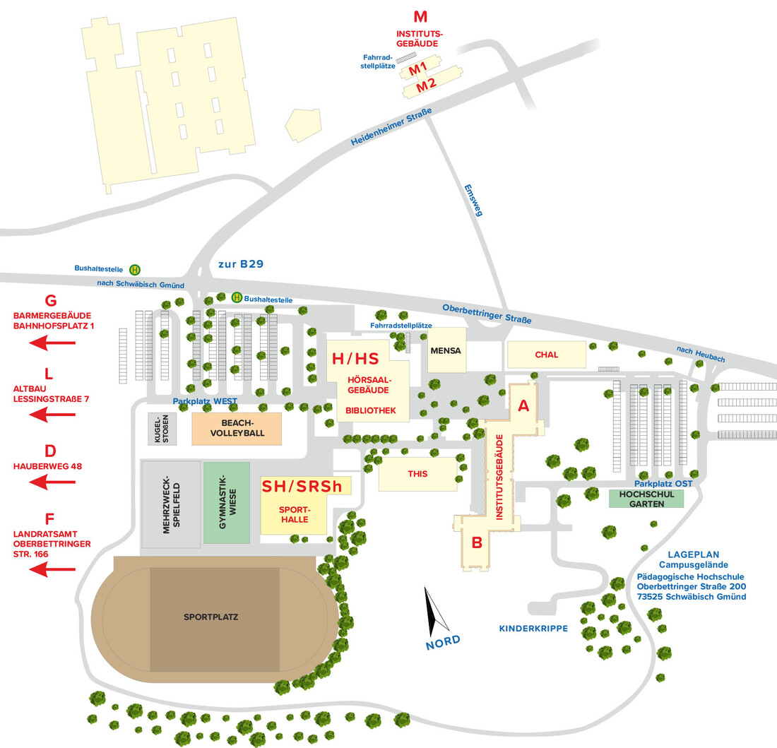 Foto Lageplan vom PH Campus